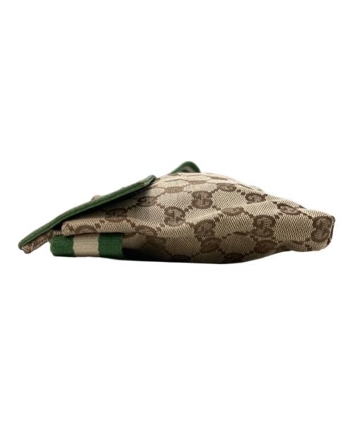 GUCCI（グッチ）GUCCI (グッチ) ウエストポーチ ベージュ×グリーンの古着・服飾アイテム