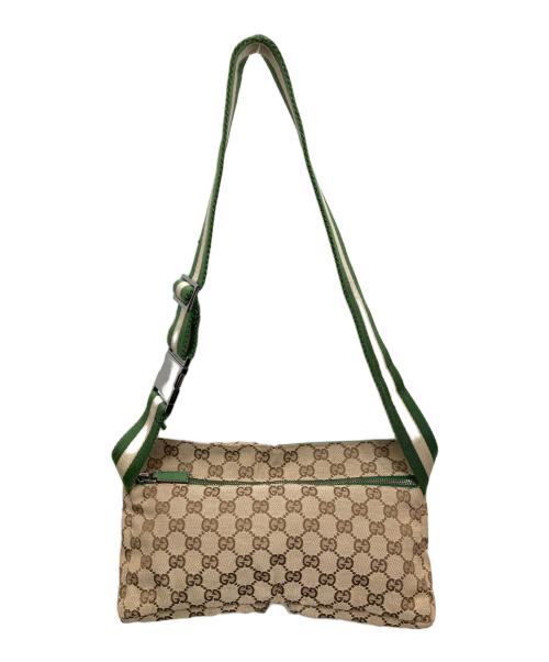 GUCCI（グッチ）GUCCI (グッチ) ウエストポーチ ベージュ×グリーンの古着・服飾アイテム