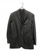 International Gallery×quattrocchiインターナショナルギャラリー×クアトロッキ）の古着「レザーテーラードジャケット」｜ブラック