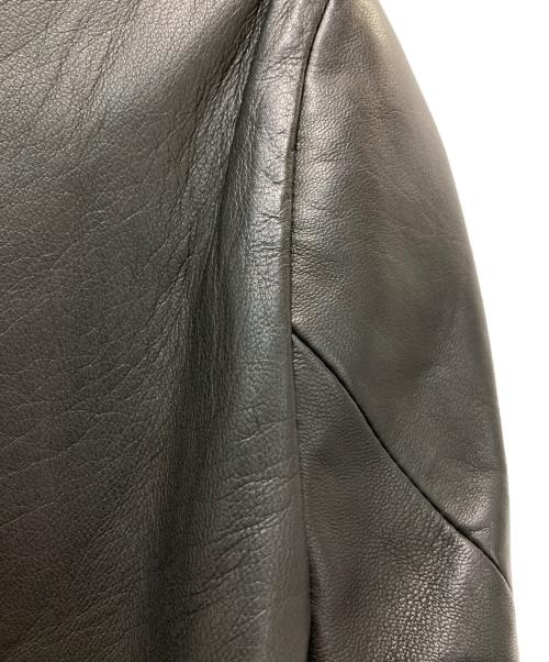 International Gallery（インターナショナルギャラリー）International Gallery (インターナショナルギャラリー) quattrocchi (クアトロッキ) レザーテーラードジャケット ブラック サイズ:48の古着・服飾アイテム