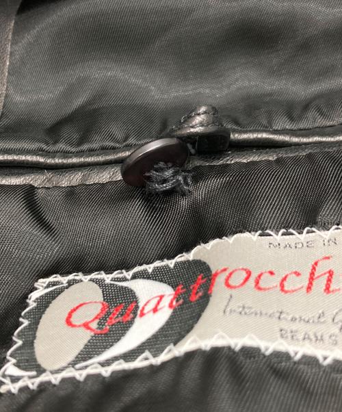 International Gallery（インターナショナルギャラリー）International Gallery (インターナショナルギャラリー) quattrocchi (クアトロッキ) レザーテーラードジャケット ブラック サイズ:48の古着・服飾アイテム
