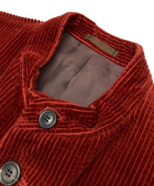 ISSEY MIYAKE MEN（イッセイミヤケメン）ISSEY MIYAKE MEN (イッセイミヤケメン) マオカラーコーデュロイジャケット レッド サイズ:Mの古着・服飾アイテム