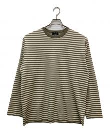 BATONER×nanamica（バトナ―×ナナミカ）の古着「ボーダーニット」｜ベージュ