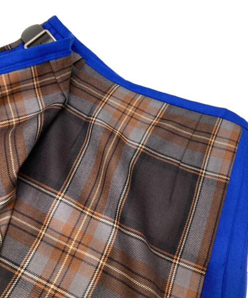 O'NEILL（オニール）O'NEILL (オニール) TOMORROW LAND (トゥモローランド) チェックプリーツ切替ラップスカート ブラウン×ブルー サイズ:US6の古着・服飾アイテム