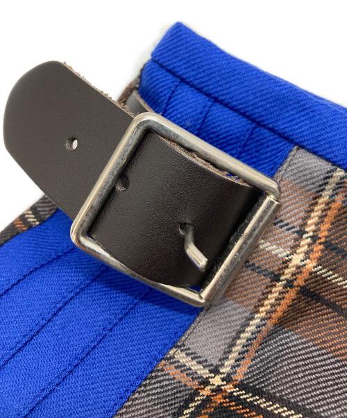 O'NEILL（オニール）O'NEILL (オニール) TOMORROW LAND (トゥモローランド) チェックプリーツ切替ラップスカート ブラウン×ブルー サイズ:US6の古着・服飾アイテム