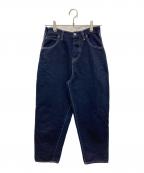 mina perhonenミナ ペルホネン）の古着「ロールアップデニムパンツ」｜インディゴ