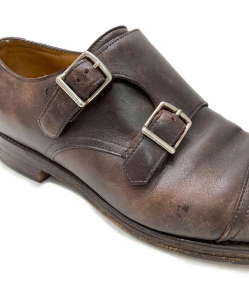 JOHN LOBB（ジョンロブ）JOHN LOBB (ジョンロブ) ダブルモンクストラップシューズ ブラウン サイズ:5Eの古着・服飾アイテム