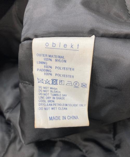 obiekt（オブレクト）obiekt (オブレクト) ダッフルキルティングコート ブラック サイズ:FREEの古着・服飾アイテム