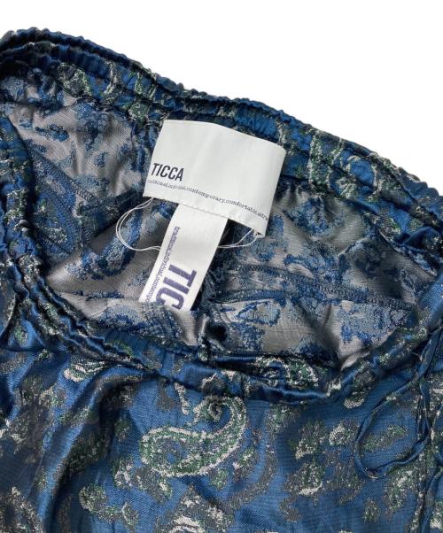 ticca（ティッカ）ticca (ティッカ) エアリージャガードドローコードヘムパンツ ブルー サイズ:FREEの古着・服飾アイテム