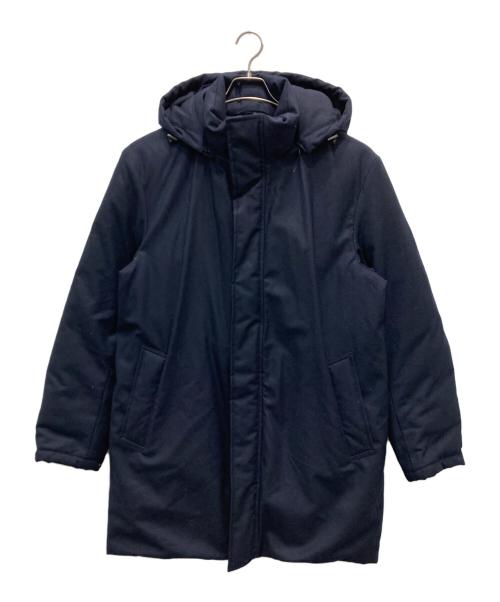 UNITED ARROWS（ユナイテッドアローズ）UNITED ARROWS (ユナイテッドアローズ) UASB ウール スタンドカラー ダウンジャケット ネイビー サイズ:XLの古着・服飾アイテム