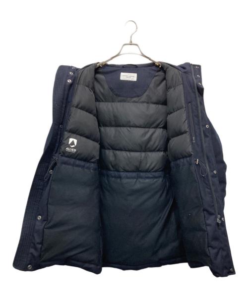 UNITED ARROWS（ユナイテッドアローズ）UNITED ARROWS (ユナイテッドアローズ) UASB ウール スタンドカラー ダウンジャケット ネイビー サイズ:XLの古着・服飾アイテム