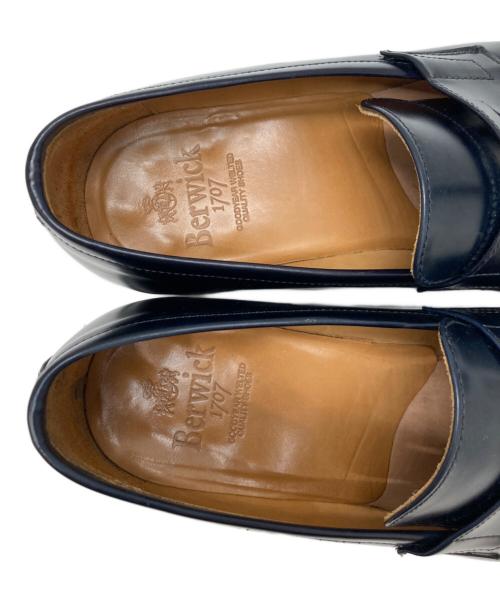 berwick（バーウィック）berwick (バーウィック) オックスフォードコインローファー ブラック サイズ:9Eの古着・服飾アイテム