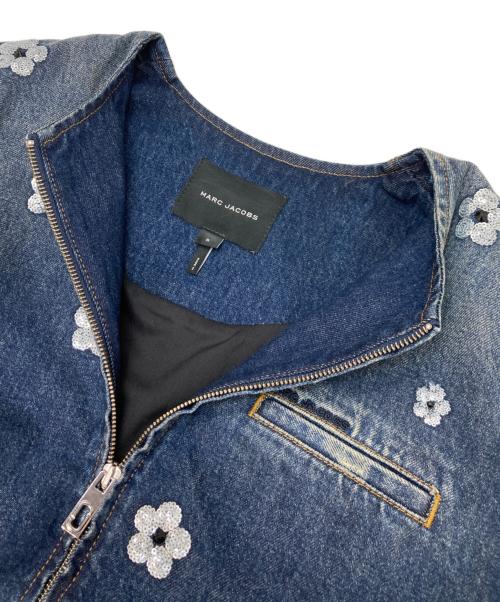 MARC JACOBS（マークジェイコブズ）MARC JACOBS (マークジェイコブス) シークイン デイジー クロップド ジャケット インディゴ サイズ:Sの古着・服飾アイテム
