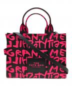 MARC JACOBS×STEPHEN SPROUSEマークジェイコブズ×スティーブン・スプルース）の古着「グラフィティプリントコレクション ザ トートバッグ」｜ピンク×ブラック