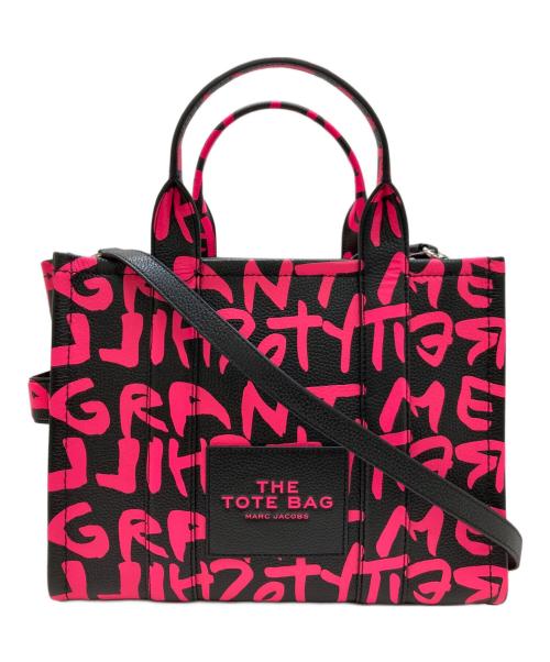 MARC JACOBS（マークジェイコブズ）MARC JACOBS (マークジェイコブス) STEPHEN SPROUSE (スティーブン・スプルース) グラフィティプリントコレクション ザ トートバッグ ピンク×ブラック 未使用品の古着・服飾アイテム