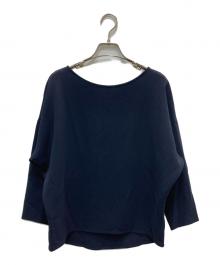 SOEJU（ソージュ）の古着「ライトクロスコクーンシルエットブラウス」｜ネイビー