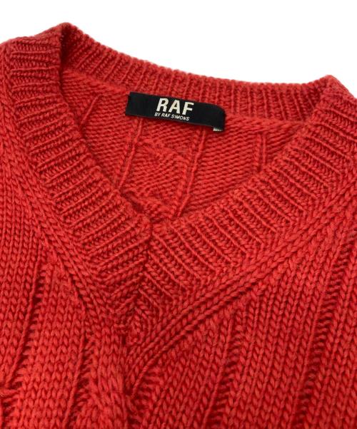 RAF BY RAF SIMONS（ラフバイ ラフシモンズ）RAF BY RAF SIMONS (ラフバイ ラフシモンズ) ニット レッド サイズ:XSの古着・服飾アイテム