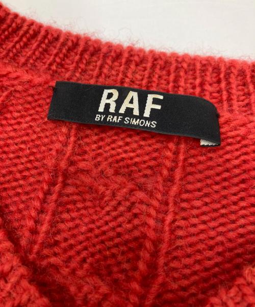 RAF BY RAF SIMONS（ラフバイ ラフシモンズ）RAF BY RAF SIMONS (ラフバイ ラフシモンズ) ニット レッド サイズ:XSの古着・服飾アイテム