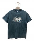 stussyステューシー）の古着「ロゴプリントTシャツ」｜グレー
