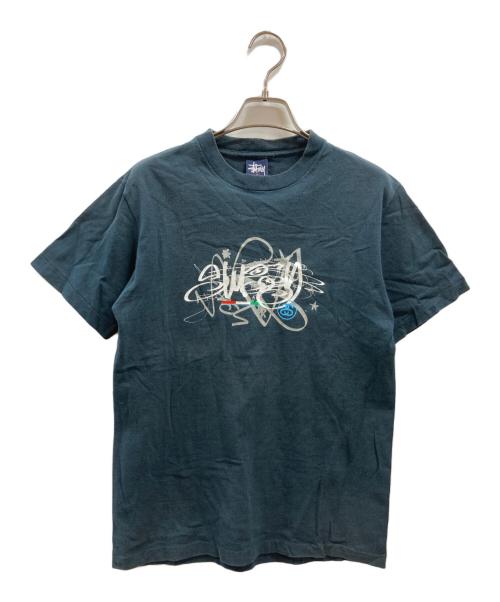 stussy（ステューシー）stussy (ステューシー) ロゴプリントTシャツ グレー サイズ:Sの古着・服飾アイテム