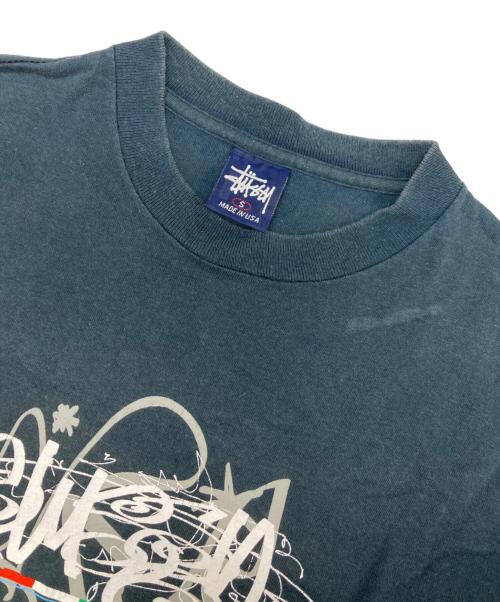 stussy（ステューシー）stussy (ステューシー) ロゴプリントTシャツ グレー サイズ:Sの古着・服飾アイテム