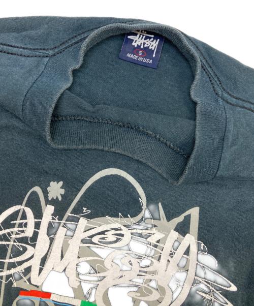 stussy（ステューシー）stussy (ステューシー) ロゴプリントTシャツ グレー サイズ:Sの古着・服飾アイテム