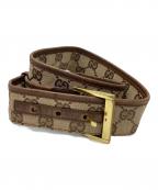 GUCCIグッチ）の古着「キャンパスベルト」｜ベージュ