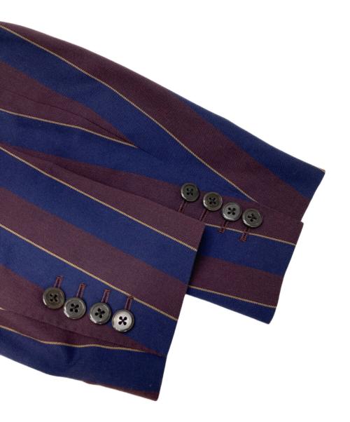 LAD MUSICIAN（ラッドミュージシャン）LAD MUSICIAN (ラッドミュージシャン) スクールストライプジャケット ブラウン サイズ:42の古着・服飾アイテム