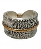 USEDユーズド）の古着「フェザーモチーフリング」｜シルバー×ゴールド