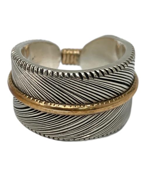 USED（ユーズド）USED (ユーズド) フェザーモチーフリング シルバー×ゴールド サイズ:19号の古着・服飾アイテム