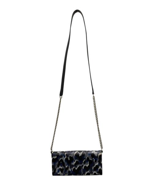 LONGCHAMP（ロンシャン）LONGCHAMP (ロンシャン) 総柄チェーンショルダーウォレット ネイビーの古着・服飾アイテム