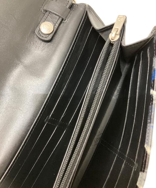 LONGCHAMP（ロンシャン）LONGCHAMP (ロンシャン) 総柄チェーンショルダーウォレット ネイビーの古着・服飾アイテム