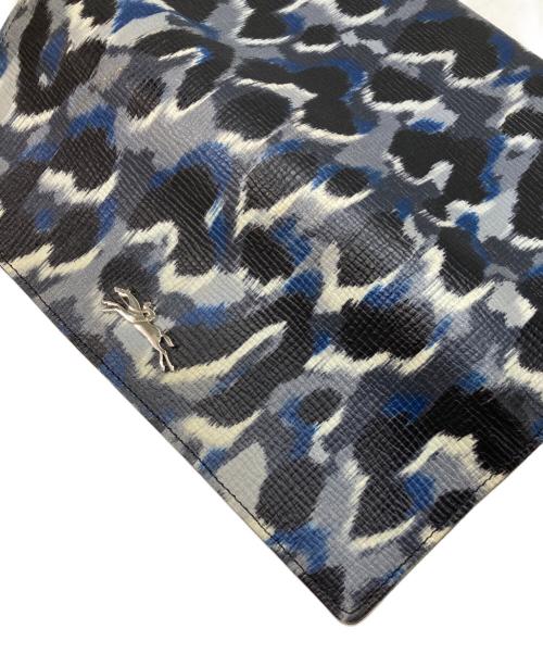 LONGCHAMP（ロンシャン）LONGCHAMP (ロンシャン) 総柄チェーンショルダーウォレット ネイビーの古着・服飾アイテム