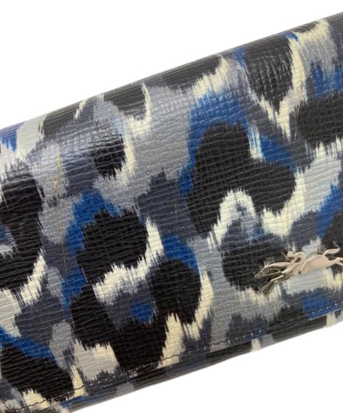 LONGCHAMP（ロンシャン）LONGCHAMP (ロンシャン) 総柄チェーンショルダーウォレット ネイビーの古着・服飾アイテム