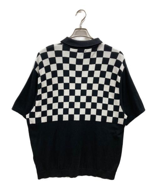 SUPREME（シュプリーム）SUPREME (シュプリーム) Checkerboard Zip Polo ブラック×ホワイト サイズ:Lの古着・服飾アイテム