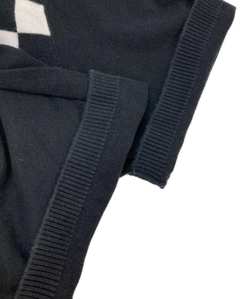SUPREME（シュプリーム）SUPREME (シュプリーム) Checkerboard Zip Polo ブラック×ホワイト サイズ:Lの古着・服飾アイテム
