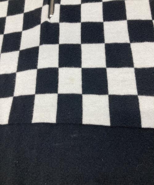 SUPREME（シュプリーム）SUPREME (シュプリーム) Checkerboard Zip Polo ブラック×ホワイト サイズ:Lの古着・服飾アイテム