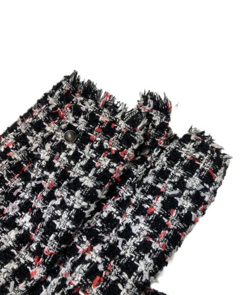 theory luxe（セオリーリュクス）theory luxe (セオリーリュクス) ノーカラーツイードジャケット ブラック サイズ:42の古着・服飾アイテム