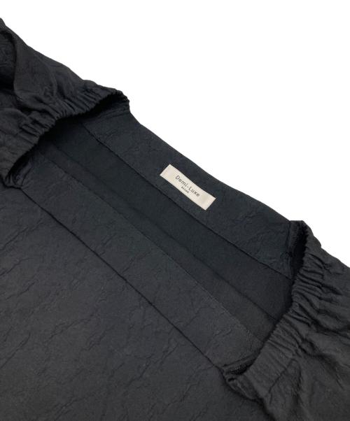Demi-Luxe Beams（デミルクス ビームス）Demi-Luxe BEAMS (デミルクス ビームス) 2WAY ジャカード ブラウス ブラック サイズ:不明（実寸参照）の古着・服飾アイテム