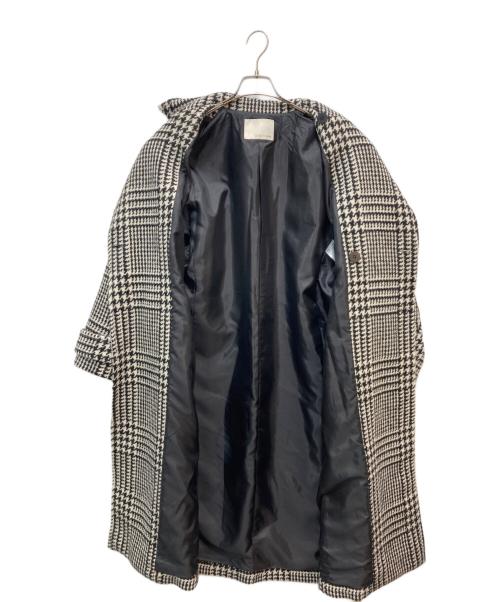 uncrave（アンクレイヴ）uncrave (アンクレイヴ) ビッググレンチェックロングチェスターコート ブラック×ホワイト サイズ:1の古着・服飾アイテム