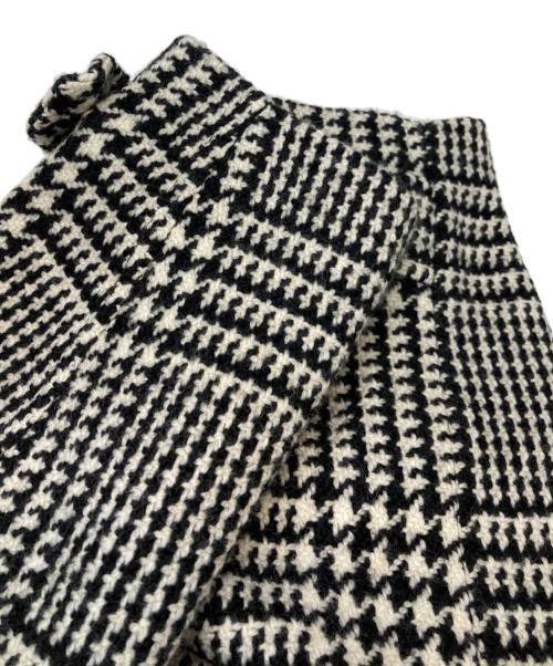 uncrave（アンクレイヴ）uncrave (アンクレイヴ) ビッググレンチェックロングチェスターコート ブラック×ホワイト サイズ:1の古着・服飾アイテム