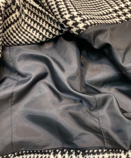 uncrave（アンクレイヴ）uncrave (アンクレイヴ) ビッググレンチェックロングチェスターコート ブラック×ホワイト サイズ:1の古着・服飾アイテム