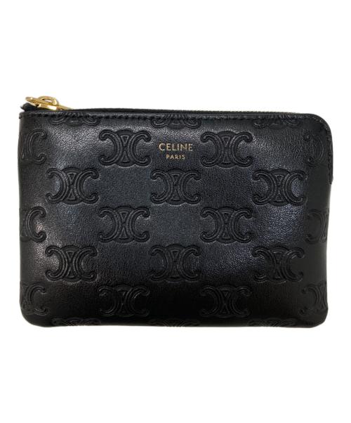 CELINE（セリーヌ）CELINE (セリーヌ) トリオンフコインケース ブラックの古着・服飾アイテム