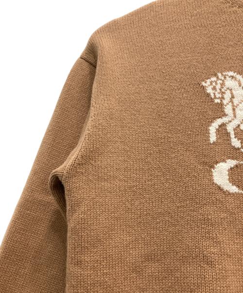 COACH（コーチ）COACH (コーチ) ホース アンド キャリッジ クルーネック セーター ベージュ サイズ:Sの古着・服飾アイテム