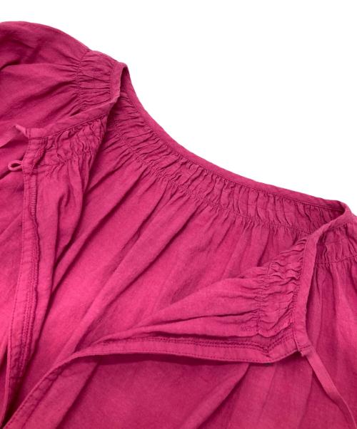 nest Robe（ネストローブ）nest Robe (ネストローブ) 近江晒目メニーギャザースモック ピンク サイズ:FREEの古着・服飾アイテム