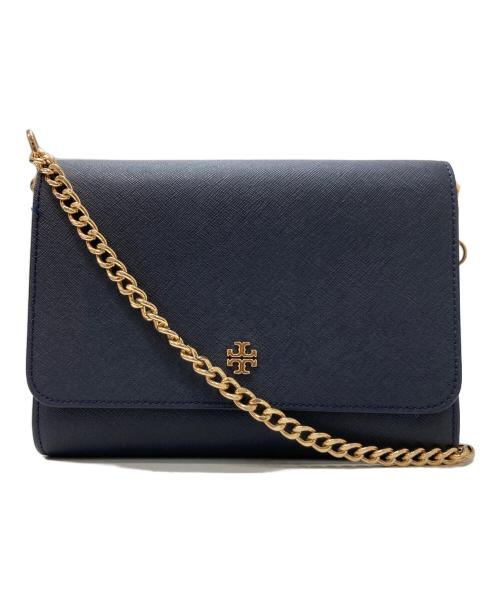 TORY BURCH（トリーバーチ）TORY BURCH (トリーバーチ) チェーンショルダーバッグ ネイビーの古着・服飾アイテム
