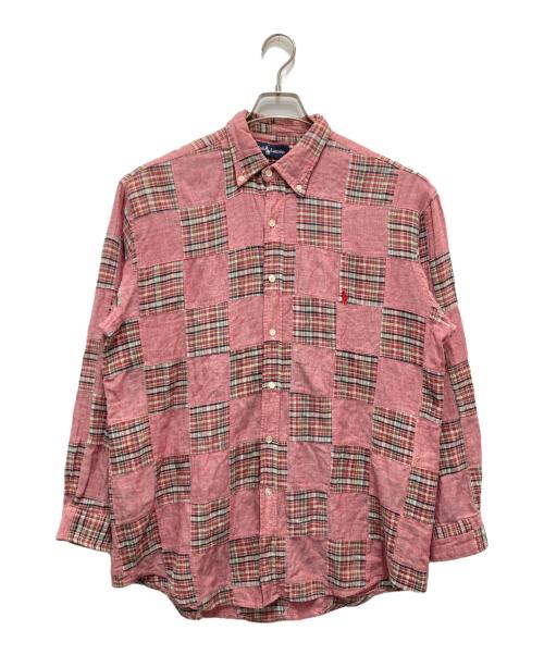 RALPH LAUREN（ラルフローレン）RALPH LAUREN (ラルフローレン) パッチワークシャツ ピンク サイズ:Lの古着・服飾アイテム