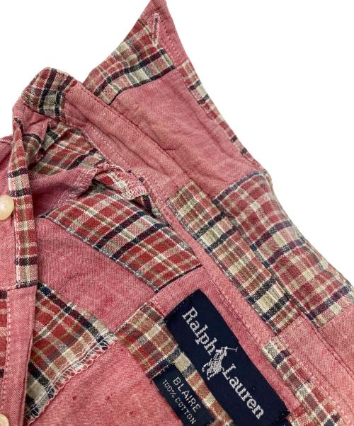 RALPH LAUREN（ラルフローレン）RALPH LAUREN (ラルフローレン) パッチワークシャツ ピンク サイズ:Lの古着・服飾アイテム