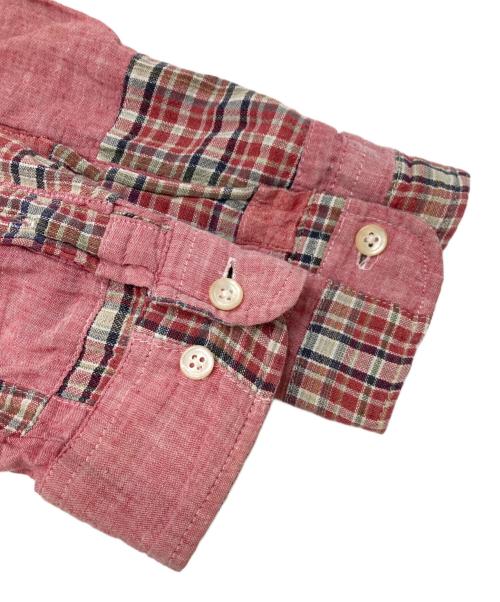 RALPH LAUREN（ラルフローレン）RALPH LAUREN (ラルフローレン) パッチワークシャツ ピンク サイズ:Lの古着・服飾アイテム