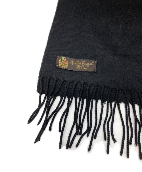 LORO PIANA（ロロピアーナ）LORO PIANA (ロロピアーナ) カシミヤマフラー ブラックの古着・服飾アイテム